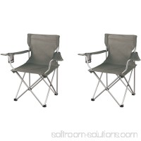 Ozark Trail Regular Folding Camping Armchairs, Grey, 2-Pack 552768792